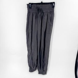 ✅ Free People FP Movement Joggers DARK‎ GREY ZIPPER ANKLE SIZE SMALL